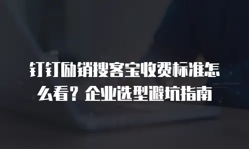 钉钉励销搜客宝收费标准怎么看？企业选型避坑指南