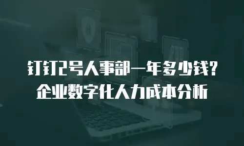 钉钉2号人事部一年多少钱？企业数字化人力成本分析