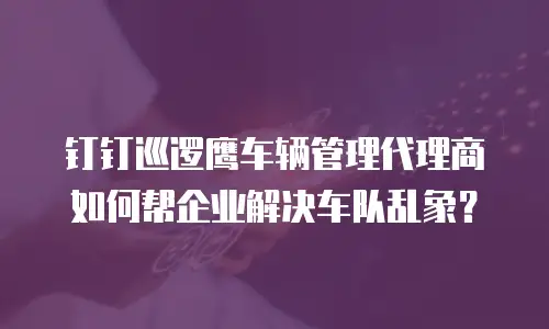 钉钉巡逻鹰车辆管理代理商如何帮企业解决车队乱象？
