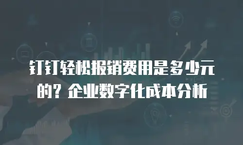 钉钉轻松报销费用是多少元的？企业数字化成本分析