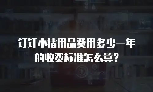钉钉小猪用品费用多少一年的收费标准怎么算？