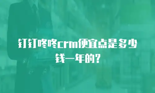 钉钉咚咚crm便宜点是多少钱一年的？