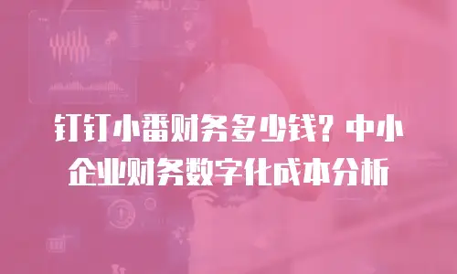 钉钉小番财务多少钱？中小企业财务数字化成本分析