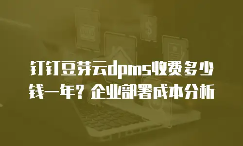 钉钉豆芽云dpms收费多少钱一年？企业部署成本分析