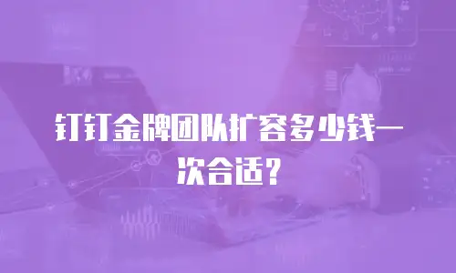 钉钉金牌团队扩容多少钱一次合适？