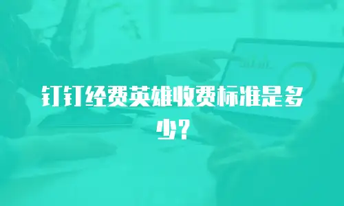 钉钉经费英雄收费标准是多少？