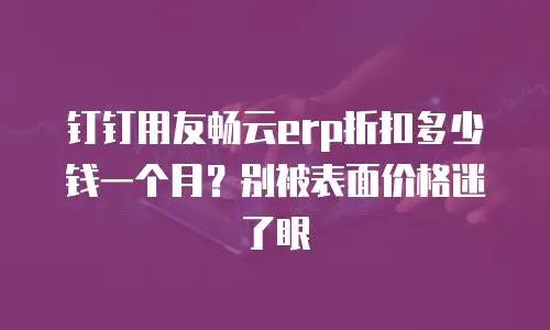 钉钉用友畅云erp折扣多少钱一个月？别被表面价格迷了眼