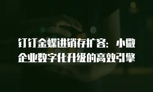 钉钉金蝶进销存扩容：小微企业数字化升级的高效引擎