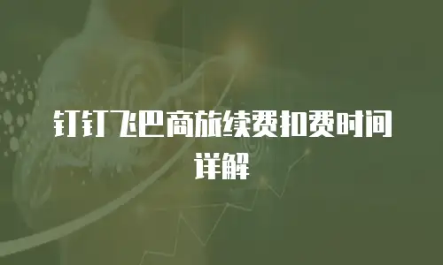 钉钉飞巴商旅续费扣费时间详解