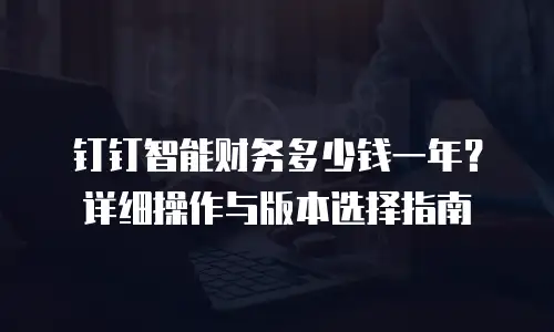 钉钉智能财务多少钱一年？详细操作与版本选择指南