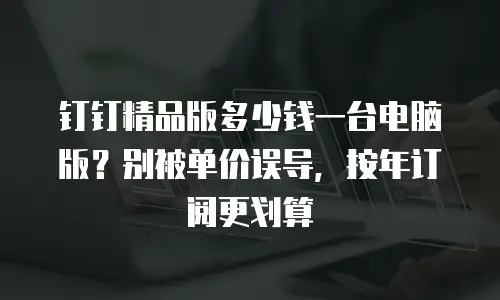 钉钉精品版多少钱一台电脑版？别被单价误导，按年订阅更划算
