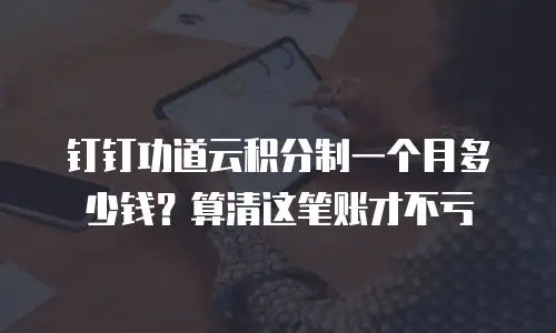钉钉功道云积分制一个月多少钱？算清这笔账才不亏