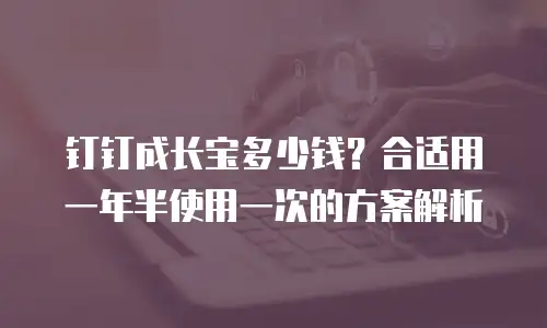 钉钉成长宝多少钱？合适用一年半使用一次的方案解析