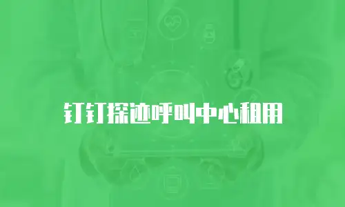 钉钉探迹呼叫中心租用