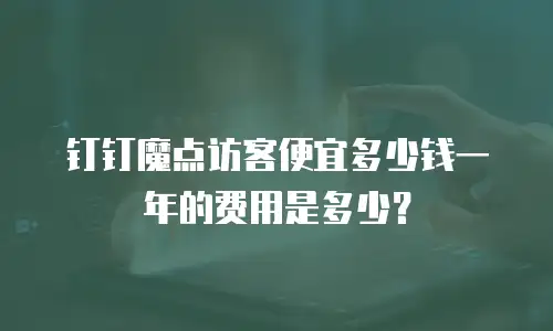 钉钉魔点访客便宜多少钱一年的费用是多少？