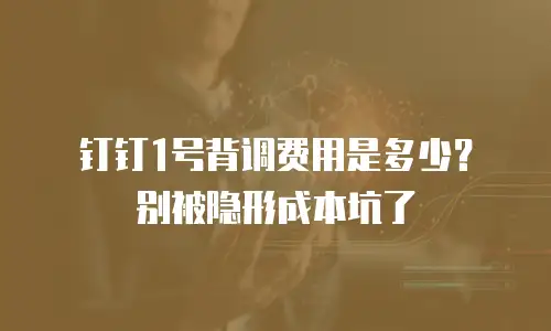 钉钉1号背调费用是多少？别被隐形成本坑了