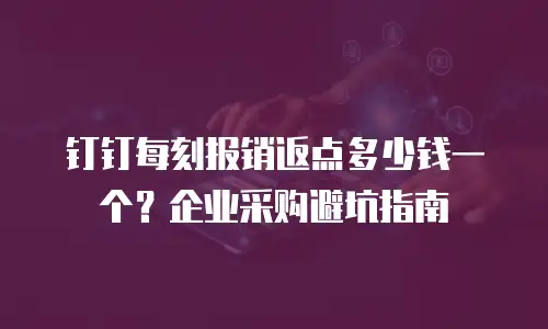 钉钉每刻报销返点多少钱一个？企业采购避坑指南