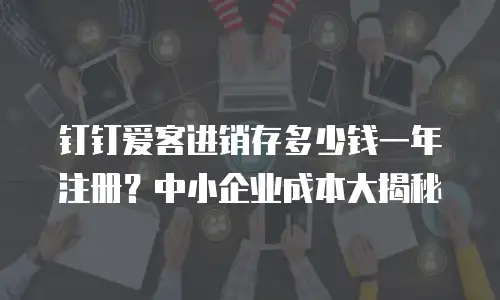 钉钉爱客进销存多少钱一年注册？中小企业成本大揭秘
