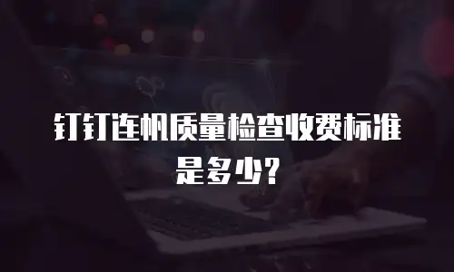 钉钉连帆质量检查收费标准是多少？