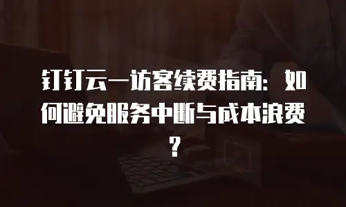 钉钉云一访客续费指南：如何避免服务中断与成本浪费？