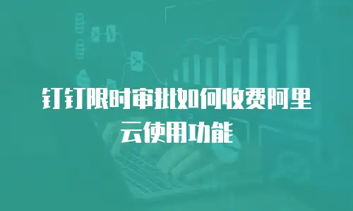 钉钉限时审批如何收费阿里云使用功能