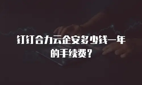钉钉合力云企安多少钱一年的手续费？