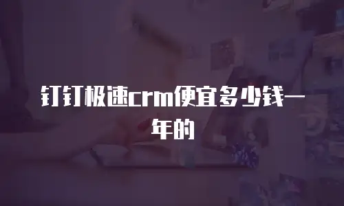 钉钉极速crm便宜多少钱一年的
