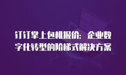 钉钉掌上包机报价：企业数字化转型的阶梯式解决方案