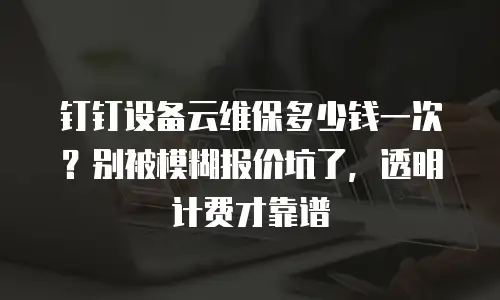 钉钉设备云维保多少钱一次？别被模糊报价坑了，透明计费才靠谱