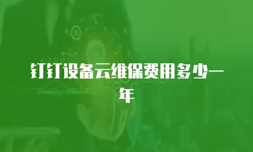 钉钉设备云维保费用多少一年
