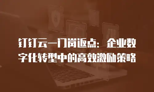 钉钉云一门岗返点：企业数字化转型中的高效激励策略