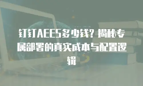 钉钉AEES多少钱？揭秘专属部署的真实成本与配置逻辑