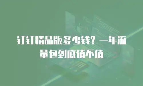 钉钉精品版多少钱？一年流量包到底值不值
