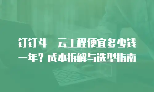 钉钉斗栱云工程便宜多少钱一年？成本拆解与选型指南