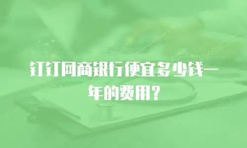 钉钉网商银行便宜多少钱一年的费用？
