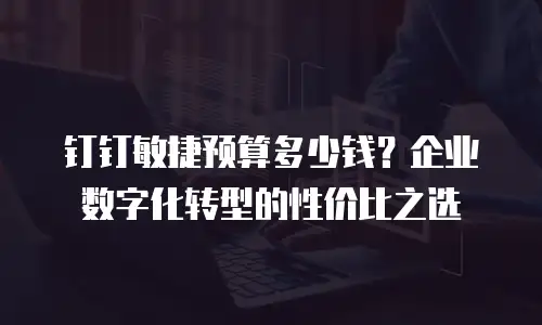 钉钉敏捷预算多少钱？企业数字化转型的性价比之选