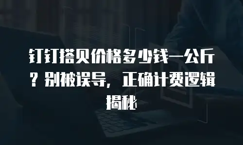 钉钉搭贝价格多少钱一公斤？别被误导，正确计费逻辑揭秘
