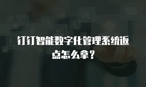钉钉智能数字化管理系统返点怎么拿？