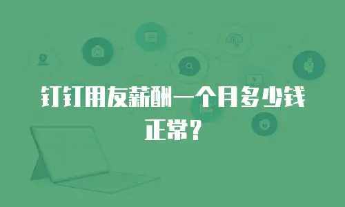 钉钉用友薪酬一个月多少钱正常？