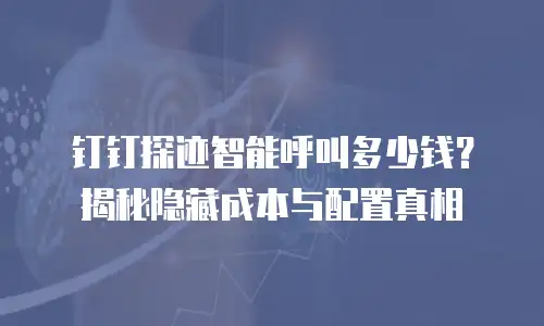 钉钉探迹智能呼叫多少钱？揭秘隐藏成本与配置真相