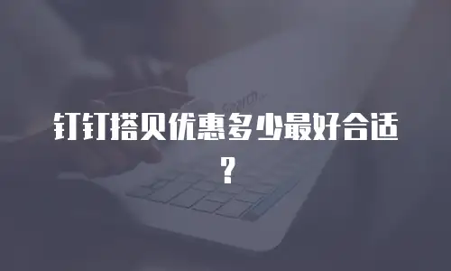 钉钉搭贝优惠多少最好合适？