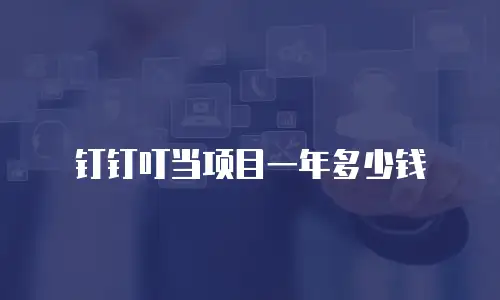 钉钉叮当项目一年多少钱