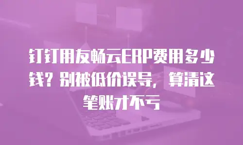 钉钉用友畅云ERP费用多少钱？别被低价误导，算清这笔账才不亏