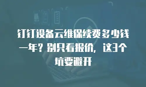 钉钉设备云维保续费多少钱一年？别只看报价，这3个坑要避开
