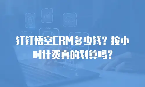 钉钉悟空CRM多少钱？按小时计费真的划算吗？