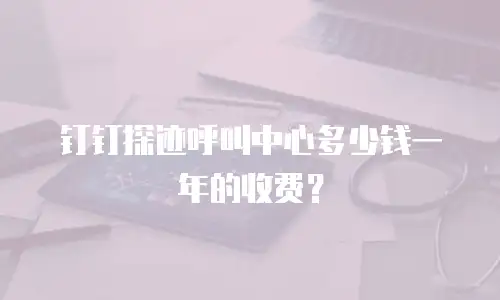 钉钉探迹呼叫中心多少钱一年的收费？