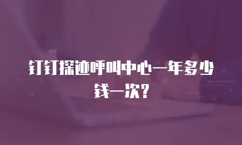 钉钉探迹呼叫中心一年多少钱一次？