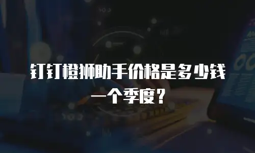 钉钉橙狮助手价格是多少钱一个季度？