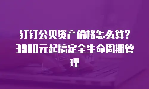 钉钉公贝资产价格怎么算？3980元起搞定全生命周期管理