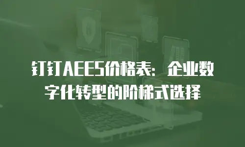 钉钉AEES价格表：企业数字化转型的阶梯式选择